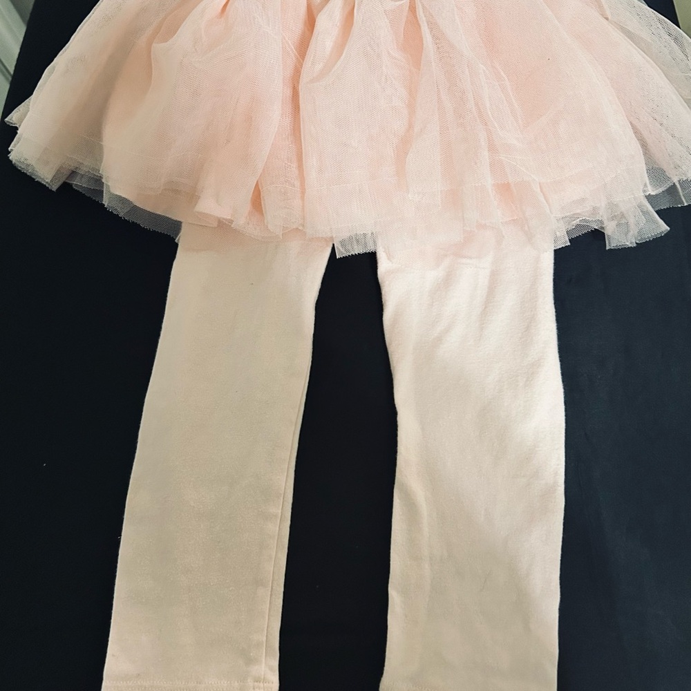 Baby GAP Pink Leggings with Tulle Skirt Size 18-24 Months